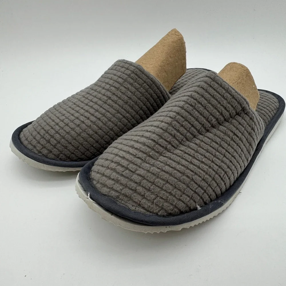 Men's‎ Gray Memory Foam House Slippers Size 11.5-12 Indoor Outdoor